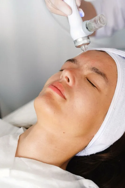 Precision skincare device used during a Tryst treatment